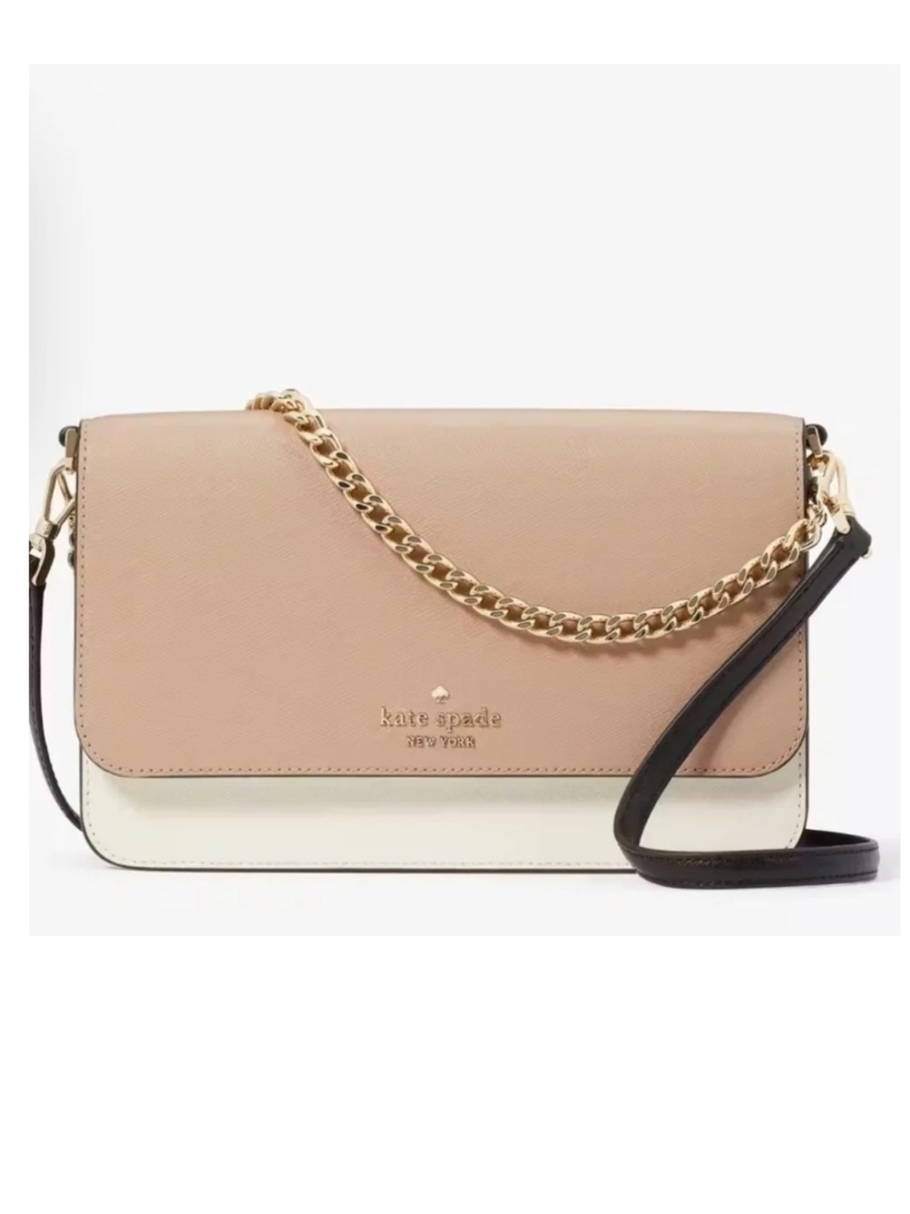 Kate Spade Madison Flap Convertible Crossbody in Toasted Hazelnut Multi